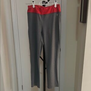 Champion Red and Gray Powertrain workout pants